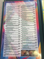 Tropical Mexican menu