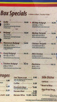 Korean Bbq menu