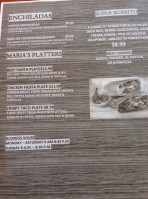 Maria's Taqueria menu
