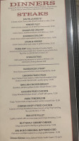 Nowhere Special Steakhouse Saloon menu
