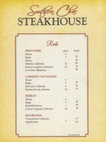 Southern Char Steakhouse menu