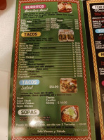 Taqueria La Poblanita menu