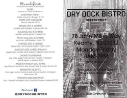 Dry Dock Bistro menu