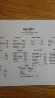 Cajun Diner menu