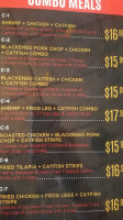Cajun King menu