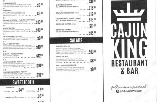 Cajun King menu