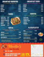 Mocito's menu