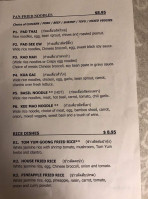 Noodle Hut menu