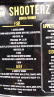 Shooterz Lounge menu