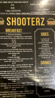 Shooterz Lounge menu