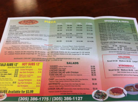 Miami Pizza Kitchen menu
