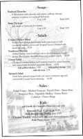 Tannersville Inn menu