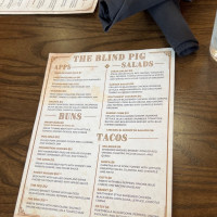 The Blind Pig Pub menu