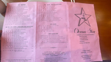 Ocean Star menu