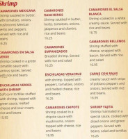 Fiesta Cinco Demayo menu