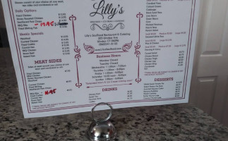 Lilly’s menu