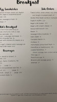 Aero Diner menu