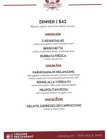 Napolita menu