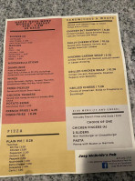 Joey Mcbride's Pub menu