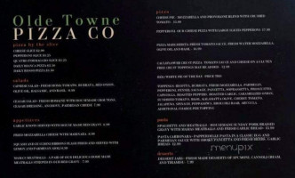 Olde Towne Pizza Company menu