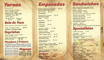 Empanadas Monumental menu