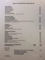 Tracy's Coffee Cafe menu