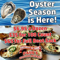 Paul's Seafood Market menu