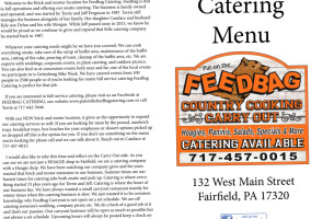 Feedbag Carry Out menu