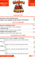 The Cajun Cave (food Truck) menu