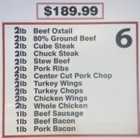 Sonny's Meat Market menu