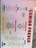 Comida Fresca menu