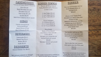 Emma's Bbq menu