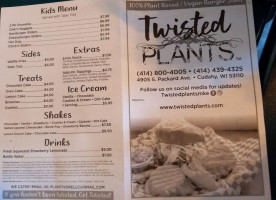 Twisted Plants menu