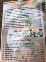 Pho Vietnamese menu