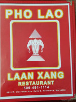 Pho Lao Laan Xang menu