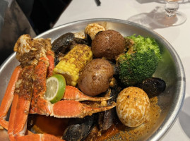 Flaming Crab Cajun Seafood food