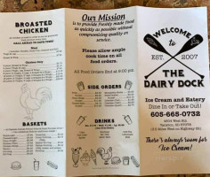 Dairy Dock menu