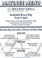 Walnut Grill Washington menu