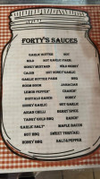 Forty Grille menu