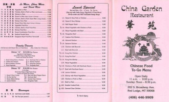 Beijing Garden Chinese menu