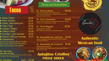 Antojitos Criollos food