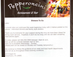 Pepperoncini Restaurant Bar, Havertown food