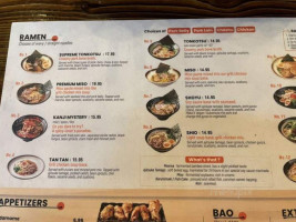 Kanji Ramen Noodle menu