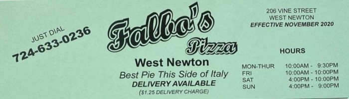 Falbo's Pizza outside