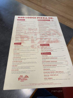 Red Lodge Pizza Co menu