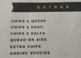 Burrito Xpress menu