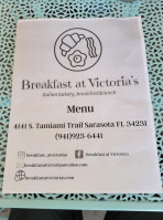Breakfast At Victoria's Ami menu