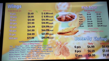Tasty Wings Seafood menu