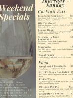 Pour Wine And Bistro Otsego menu