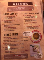 Gub Khao Thai menu